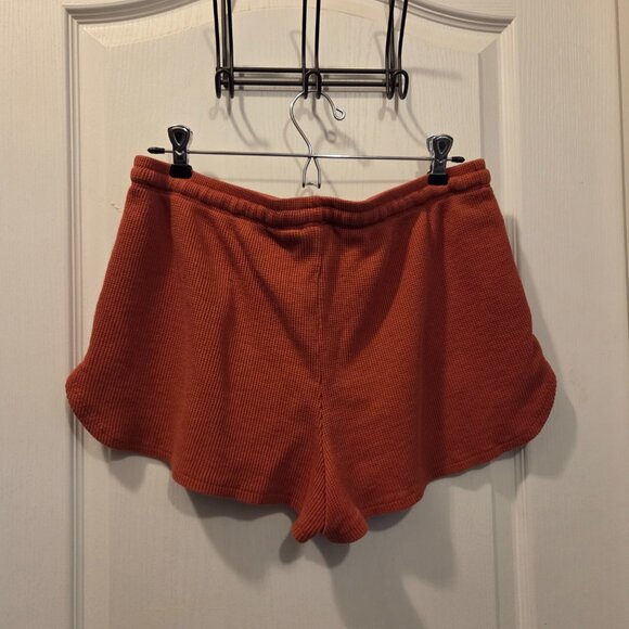 🥤Vintage Coca-Cola Thermal Rust waffle knit set w/shorts & long-sleeve top XL - Picture 7 of 8